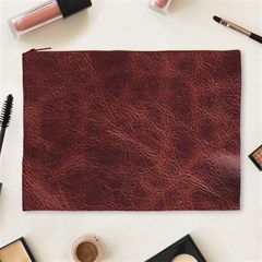 Leather Look & Skins Capri Brown Cosmetic Bag (XL) from ArtsNow.com Front