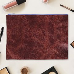 Leather Look & Skins Capri Brown Cosmetic Bag (XL) from ArtsNow.com Front
