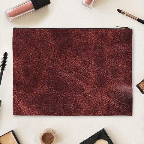 Leather Look & Skins Capri Brown Cosmetic Bag (XL) from ArtsNow.com Back