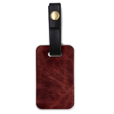 Leather Look & Skins Capri Brown Luggage Tag (one side) from ArtsNow.com Front