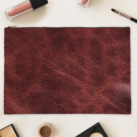 Leather Look & Skins Capri Brown Cosmetic Bag (XXL) from ArtsNow.com Front