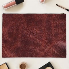 Leather Look & Skins Capri Brown Cosmetic Bag (XXL) from ArtsNow.com Back