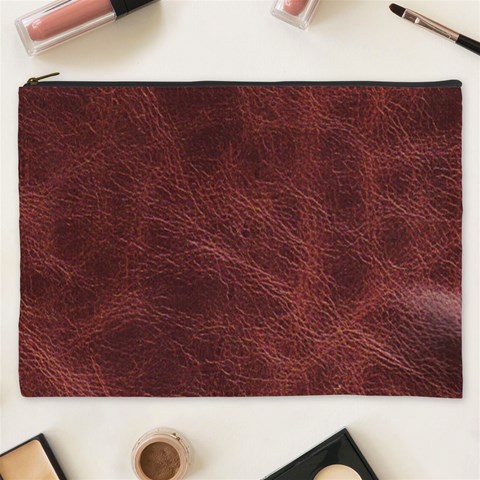 Leather Look & Skins Capri Brown Cosmetic Bag (XXXL) from ArtsNow.com Front