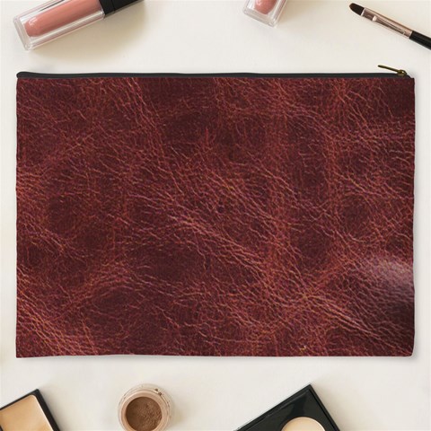 Leather Look & Skins Capri Brown Cosmetic Bag (XXXL) from ArtsNow.com Back