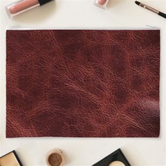 Leather Look & Skins Capri Brown Cosmetic Bag (XXXL) from ArtsNow.com Back