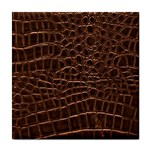 Leather Look & Skins Brown Crocodile Tile Coaster