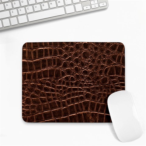 Leather Look & Skins Brown Crocodile Small Mousepad from ArtsNow.com Front