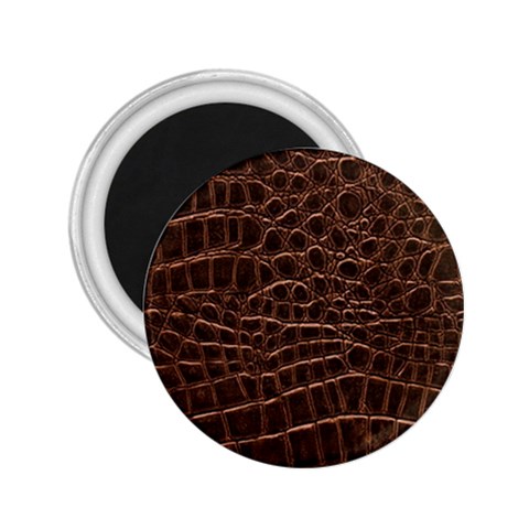 Leather Look & Skins Brown Crocodile 2.25  Magnet from ArtsNow.com Front