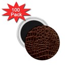 Leather Look & Skins Brown Crocodile 1.75  Magnet (100 pack) 