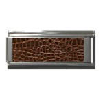 Leather Look & Skins Brown Crocodile Superlink Italian Charm (9mm)