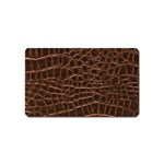 Leather Look & Skins Brown Crocodile Magnet (Name Card)