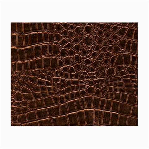 Leather Look & Skins Brown Crocodile Glasses Cloth (Small) from ArtsNow.com Front