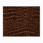 Leather Look & Skins Brown Crocodile Glasses Cloth (Small, Two Sides)