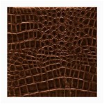 Leather Look & Skins Brown Crocodile Glasses Cloth (Medium)