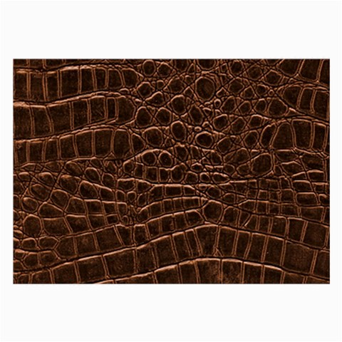 Leather Look & Skins Brown Crocodile Glasses Cloth (Large) from ArtsNow.com Front