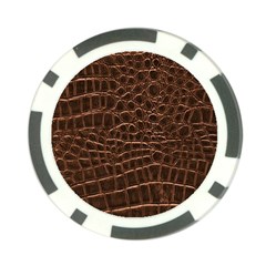 Leather Look & Skins Brown Crocodile Poker Chip Card Guard (10 pack) from ArtsNow.com Back