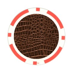 Leather Look & Skins Brown Crocodile Poker Chip Card Guard (10 pack) from ArtsNow.com Back