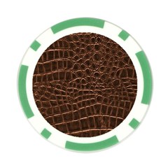 Leather Look & Skins Brown Crocodile Poker Chip Card Guard (10 pack) from ArtsNow.com Back