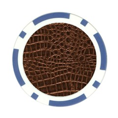 Leather Look & Skins Brown Crocodile Poker Chip Card Guard (10 pack) from ArtsNow.com Back