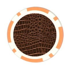 Leather Look & Skins Brown Crocodile Poker Chip Card Guard (10 pack) from ArtsNow.com Back