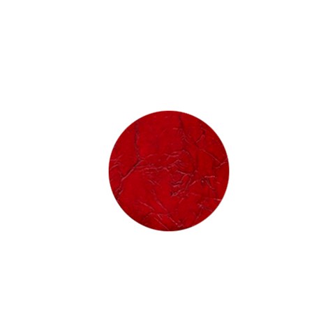 Leather Look & Skins Cracked Red Leather 1  Mini Button from ArtsNow.com Front