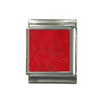 Leather Look & Skins Cracked Red Leather Italian Charm (13mm)