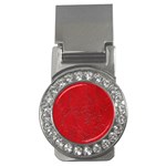 Leather Look & Skins Cracked Red Leather Money Clip (CZ)