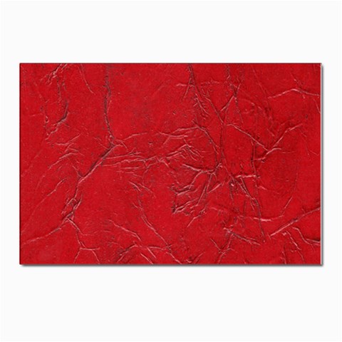 Leather Look & Skins Cracked Red Leather Postcard 4 x 6  (Pkg of 10) from ArtsNow.com Front