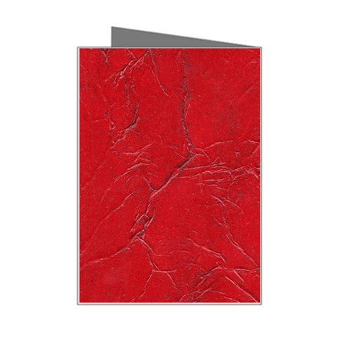 Leather Look & Skins Cracked Red Leather Mini Greeting Card from ArtsNow.com Right