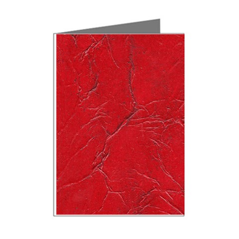 Leather Look & Skins Cracked Red Leather Mini Greeting Cards (Pkg of 8) from ArtsNow.com Right