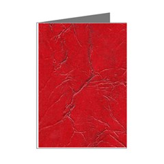 Leather Look & Skins Cracked Red Leather Mini Greeting Cards (Pkg of 8) from ArtsNow.com Right