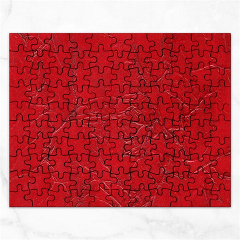 Leather Look & Skins Cracked Red Leather Jigsaw Puzzle (Rectangular) from ArtsNow.com Front