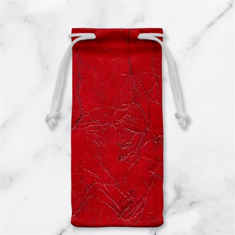 Leather Look & Skins Cracked Red Leather Jewelry Bag from ArtsNow.com Front
