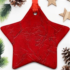 Leather Look & Skins Cracked Red Leather Star Ornament (Two Sides) from ArtsNow.com Back