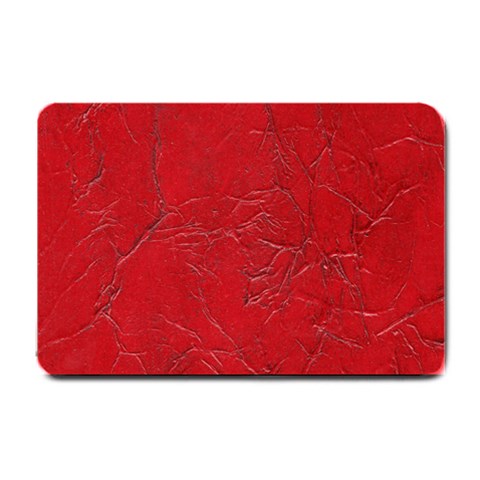 Leather Look & Skins Cracked Red Leather Small Doormat from ArtsNow.com 24 x16  Door Mat