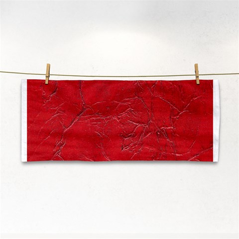 Leather Look & Skins Cracked Red Leather Hand Towel from ArtsNow.com Front