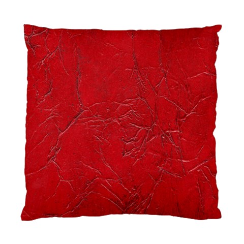 Leather Look & Skins Cracked Red Leather Cushion Case (Two Sides) from ArtsNow.com Front
