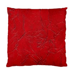 Leather Look & Skins Cracked Red Leather Cushion Case (Two Sides) from ArtsNow.com Front