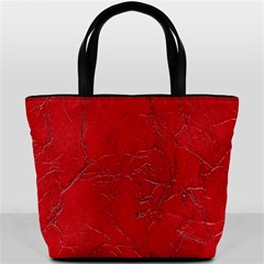 Leather Look & Skins Cracked Red Leather Bucket Bag from ArtsNow.com Back