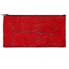 Leather Look & Skins Cracked Red Leather Pencil Case from ArtsNow.com Front