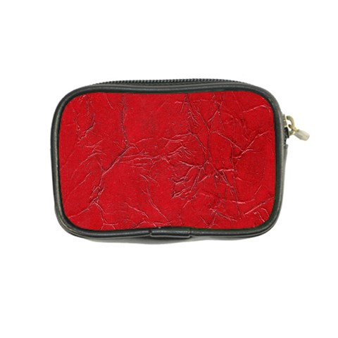 Leather Look & Skins Cracked Red Leather Coin Purse from ArtsNow.com Back