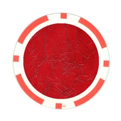 Leather Look & Skins Cracked Red Leather Poker Chip Card Guard (10 pack) from ArtsNow.com Front