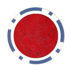 Leather Look & Skins Cracked Red Leather Poker Chip Card Guard (10 pack) from ArtsNow.com Back