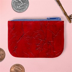 Leather Look & Skins Cracked Red Leather Mini Coin Purse from ArtsNow.com Back