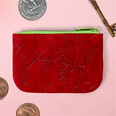 Leather Look & Skins Cracked Red Leather Mini Coin Purse from ArtsNow.com Back