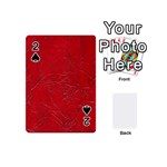 Leather Look & Skins Cracked Red Leather Playing Cards 54 (Mini)