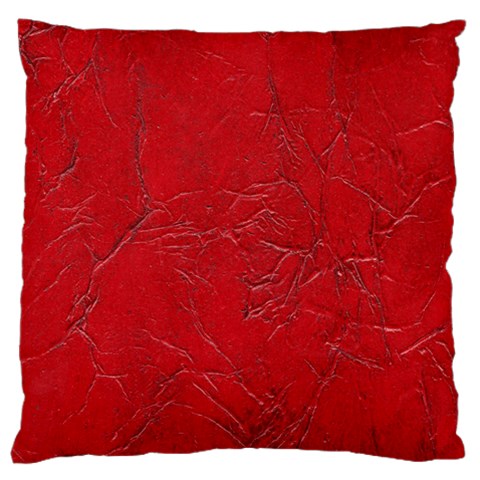 Leather Look & Skins Cracked Red Leather Large Cushion Case (One Side) from ArtsNow.com Front