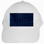 Leather Look & Skins Blue Silverback White Cap