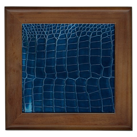 Leather Look & Skins Blue Silverback Framed Tile from ArtsNow.com Front