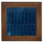 Leather Look & Skins Blue Silverback Framed Tile